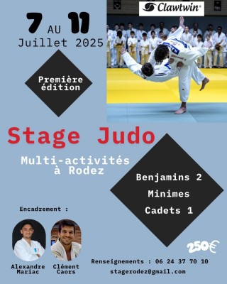 Image de l'actu 'Stage de judo et multisports à RODEZ du 7 au 11 Juillet'